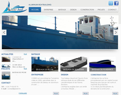 Site web  COMEDI, construction de bateaux en aluminium et acier.