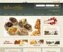 Site  Web Epices d'Orient - Suisse