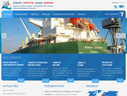 Site web Océan Shipping, Agence maritime qui s’occupe du transport maritime international et de la consignation de navire