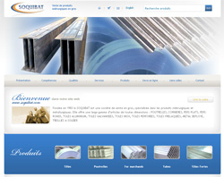 Site Web SOQUIBAT, une large gamme FERS PLATS, FERS RONDS