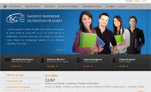 Site web ISGG, Institut Supérieur de Gestion de Gabès
